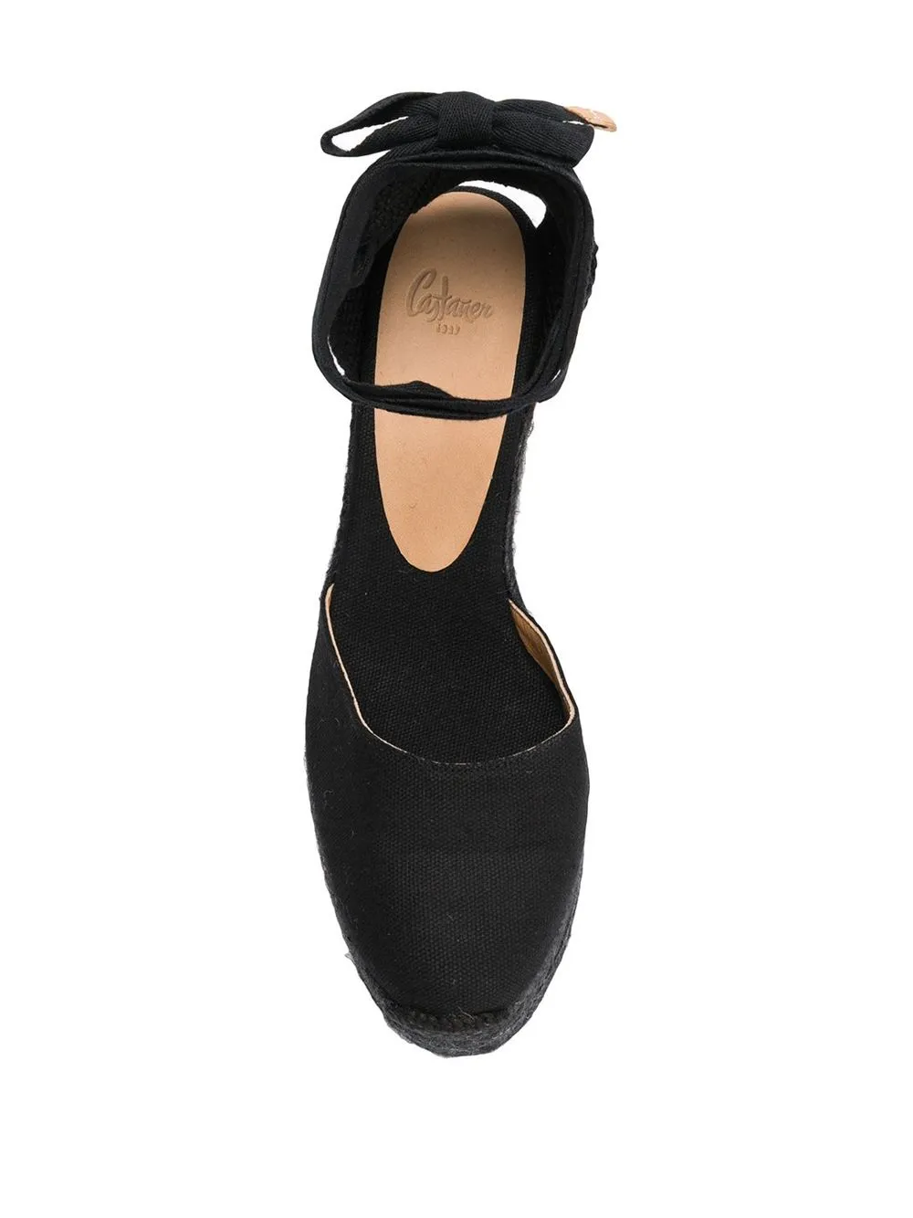 Castañer Carina Black Leather Espadrilles