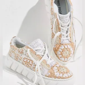 CATCH ME IF YOU CAN CROCHET SNEAKERS BY FREE PEOPLE