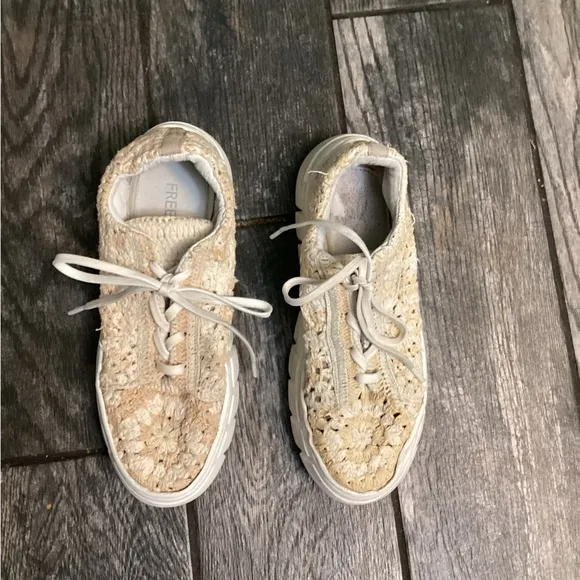 CATCH ME IF YOU CAN CROCHET SNEAKERS BY FREE PEOPLE