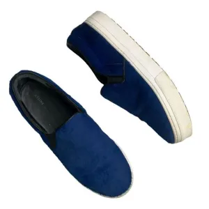 Celine Paris Blue Pony Hair Slip On Sneakers Flats Women’s Size IT37.5 US 7.5