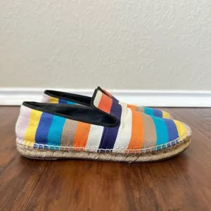 CELINE Phoebe Philo Multicolor Striped Espadrilles Flats Loafers