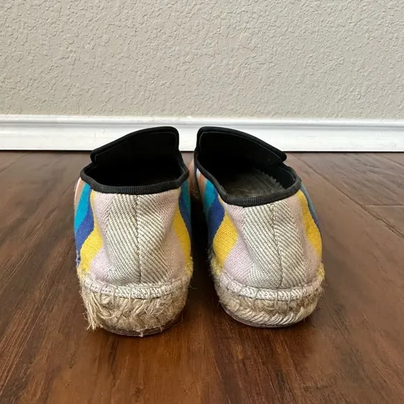 CELINE Phoebe Philo Multicolor Striped Espadrilles Flats Loafers
