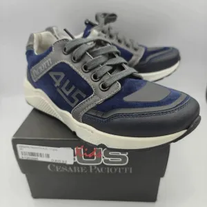 CESARE PACIOTTI 1.5 US 33EU Trainers Leather Suede Italy 4US Boys Navy Blue $175