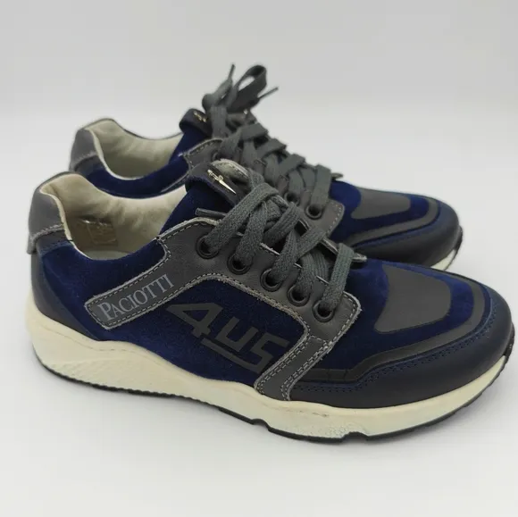 CESARE PACIOTTI 1.5 US 33EU Trainers Leather Suede Italy 4US Boys Navy Blue $175