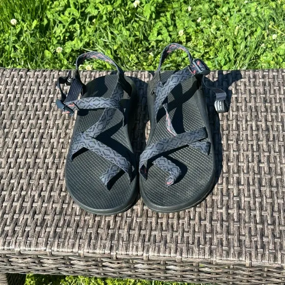 Chaco Black and Blue Outdoor Sport Sandals with Adjustable Straps