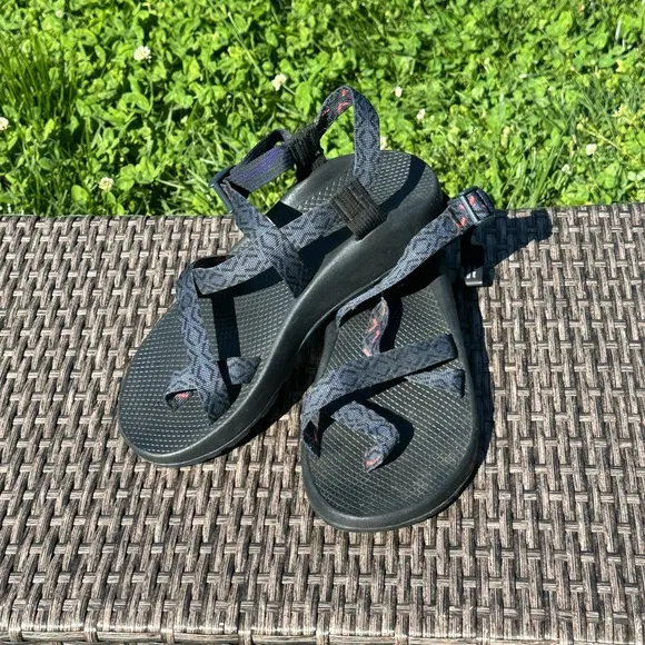 Chaco Black and Blue Outdoor Sport Sandals with Adjustable Straps