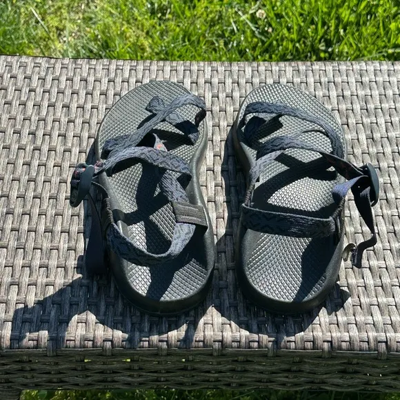 Chaco Black and Blue Outdoor Sport Sandals with Adjustable Straps