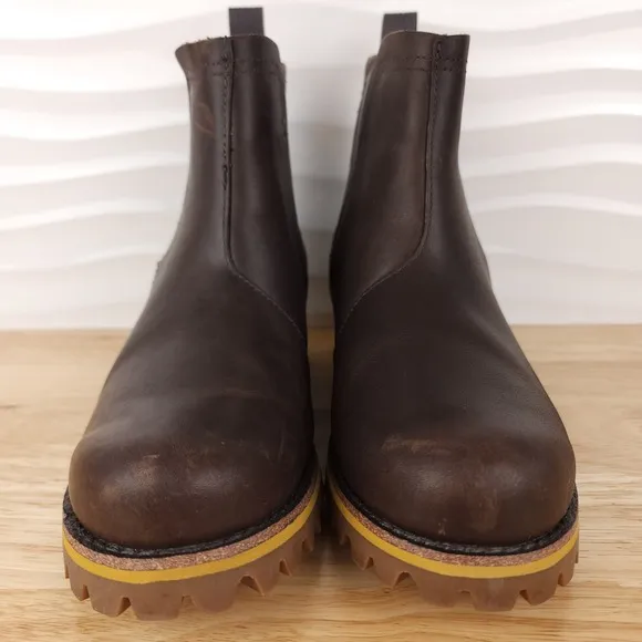 Chaco Fields Chelsea Boots Womens 6 Chestnut Brown Leather Pull On JCH107428