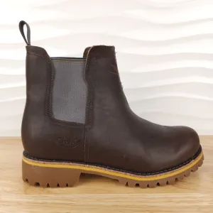 Chaco Fields Chelsea Boots Womens 6 Chestnut Brown Leather Pull On JCH107428