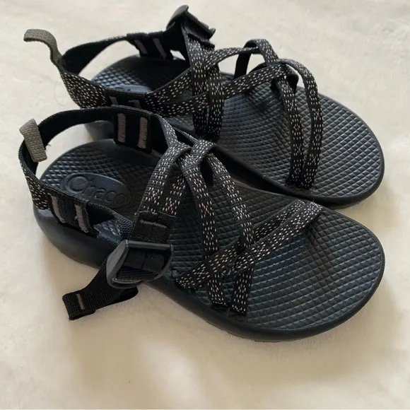 Chaco Kids Youth Sport Sandals Black Adjustable Strap Size 1