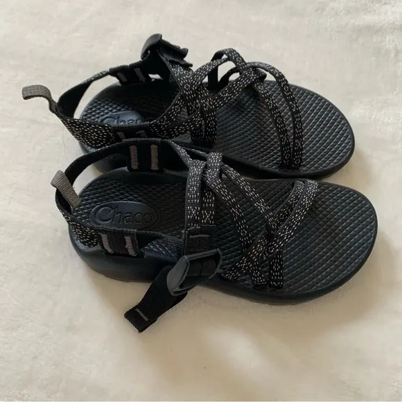 Chaco Kids Youth Sport Sandals Black Adjustable Strap Size 1