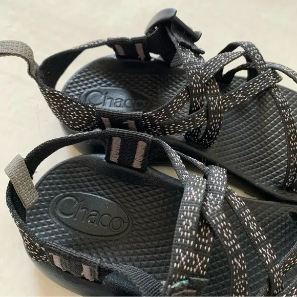 Chaco Kids Youth Sport Sandals Black Adjustable Strap Size 1