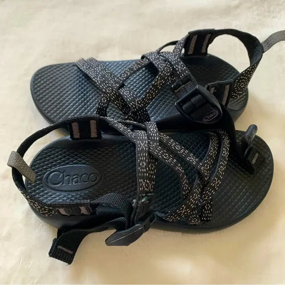 Chaco Kids Youth Sport Sandals Black Adjustable Strap Size 1