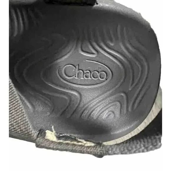 Chaco Skinny Strap Sandals Size 10 Gray Yellow Retail $105 EUC