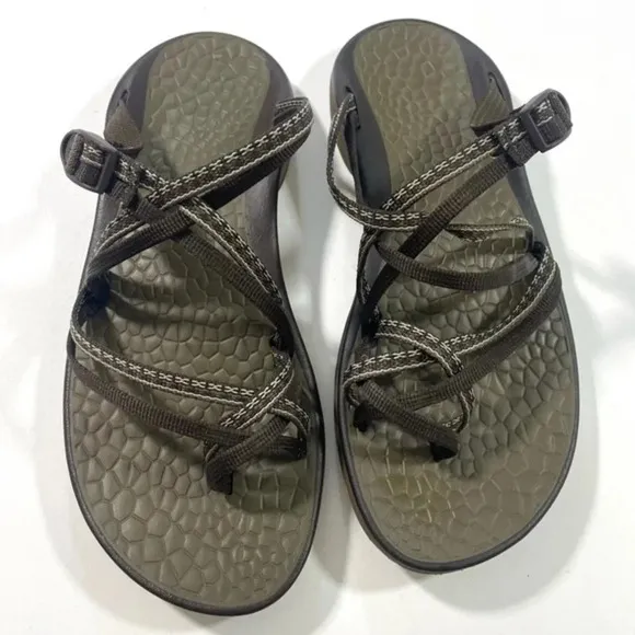 Chaco Womens Sleet Sport Sandals Brown Backless