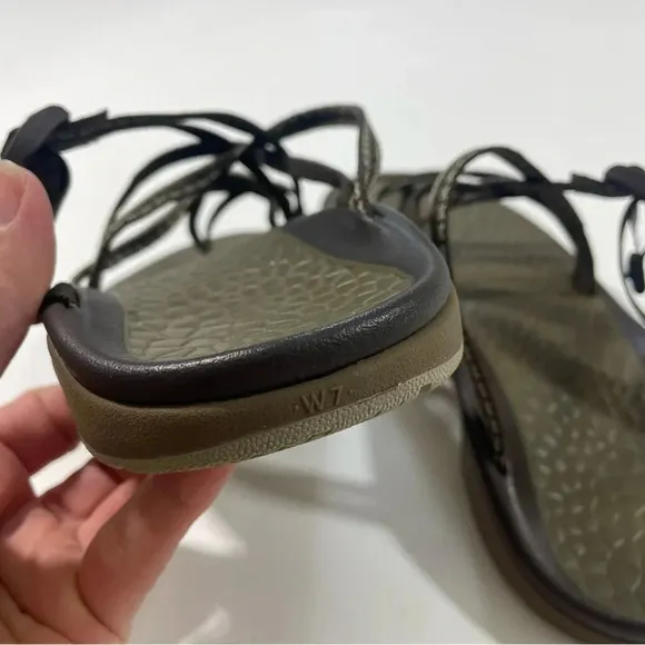 Chaco Womens Sleet Sport Sandals Brown Backless