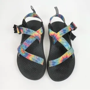 Chaco Z Boulder 2 Sandal Tie Dye Rainbow Black Adjustable Sandals Kids Size 3