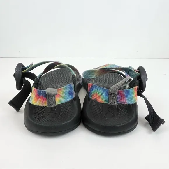 Chaco Z Boulder 2 Sandal Tie Dye Rainbow Black Adjustable Sandals Kids Size 3