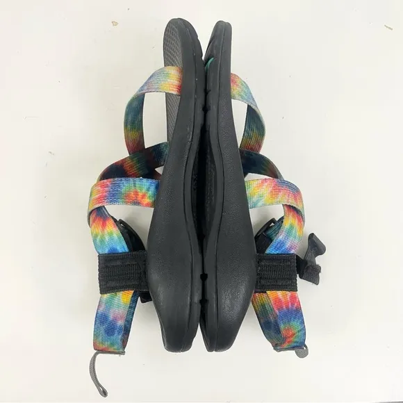 Chaco Z Boulder 2 Sandal Tie Dye Rainbow Black Adjustable Sandals Kids Size 3