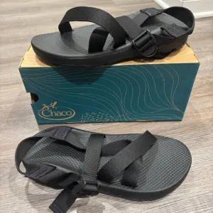 Chaco ZCloud Solid Black Noir Adjustable Strap Sandals