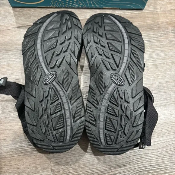Chaco ZCloud Solid Black Noir Adjustable Strap Sandals