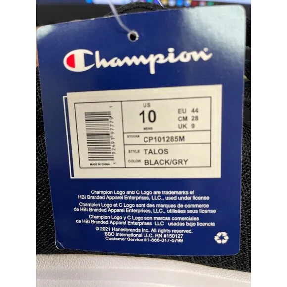 Champion Men's Black Low Top Sneakers/Shoes Size 10 SKU 4727