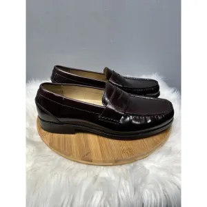 Chaps Penny Loafers Mens 96-8328 Size: 11.5M Burgundy Leather Casual Business