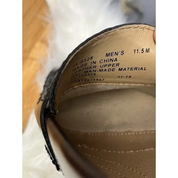 Chaps Penny Loafers Mens 96-8328 Size: 11.5M Burgundy Leather Casual Business
