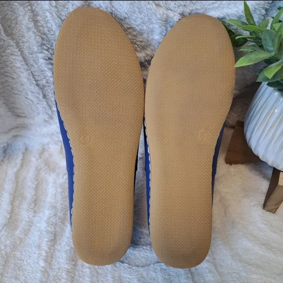 Charix Cobalt Blue Leather Loafers Flats Slip-On Comfort Casual Shoes Womens 8.5