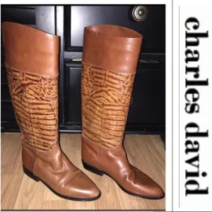 Charles David Brown Leather Boots​​​