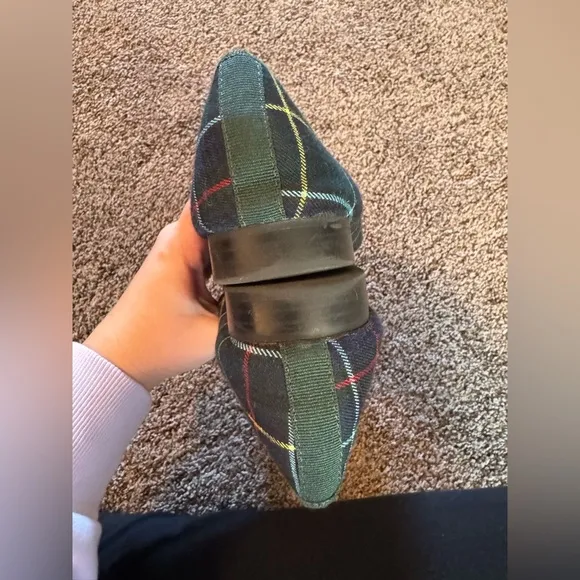Charter Club Christmas flats size 7.5 green red plaid