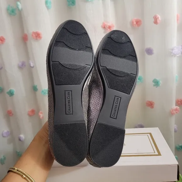 Charter Club Kimii Pewter Bling Loafer (New In Box)