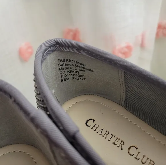 Charter Club Kimii Pewter Bling Loafer (New In Box)