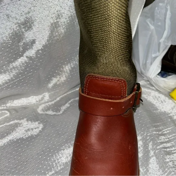 Chippewa Brown and Green Heeled Boots