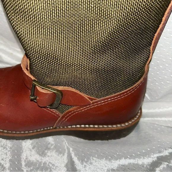 Chippewa Brown and Green Heeled Boots