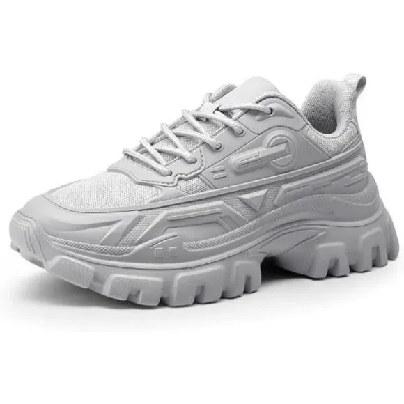Chunky Fashion Sneakers for  Women's Platform Bold Lace-Up Comfortable Sneakers