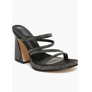 Circus NY by Sam Edelman Hanson Platform Sandals Black w/ Silver Women’s Size 8