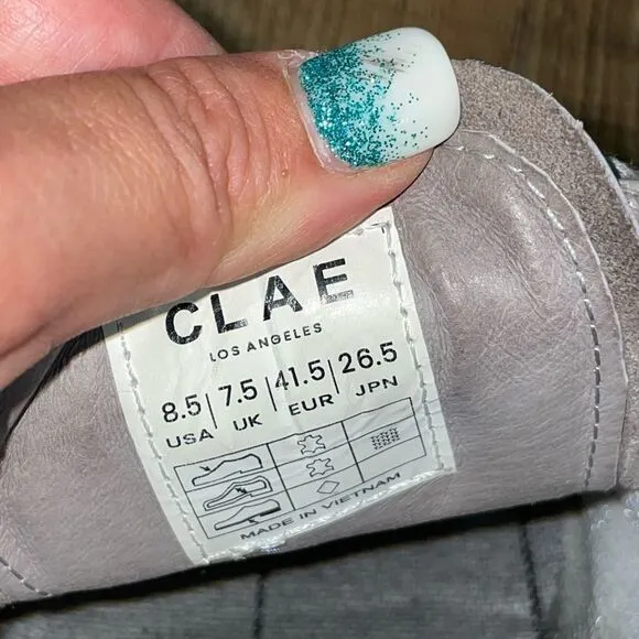 Clae BRADLEY &quot;TONAL&quot;Perla Grey Leather sneakers