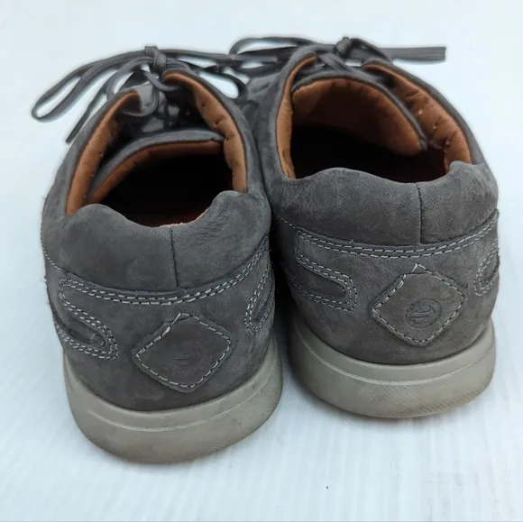 CLARKS 1825 mens gray leather oxford loafers business casual shoes