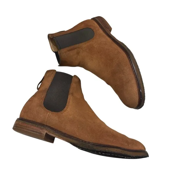 Clarks Clarkdale Gobi Slip On Chelsea Boots Mens 10 Brown Tan Suede 26136252