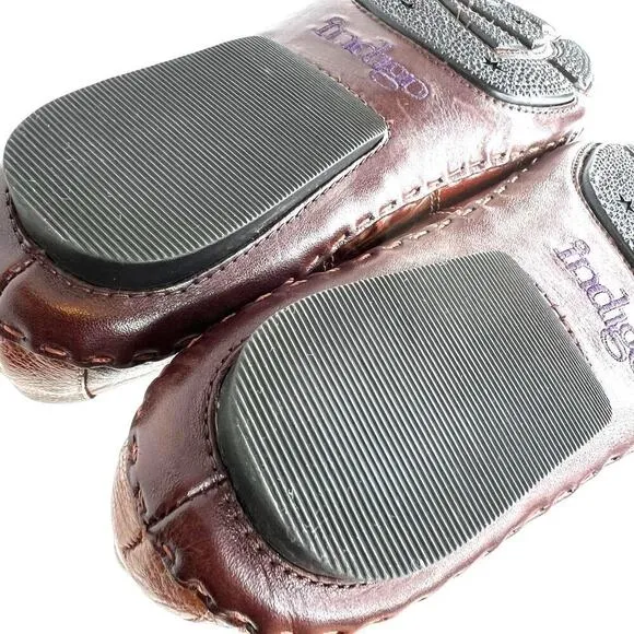 CLARKS Leather Patchwork Ballet Flats in Browns Women's Size 9
