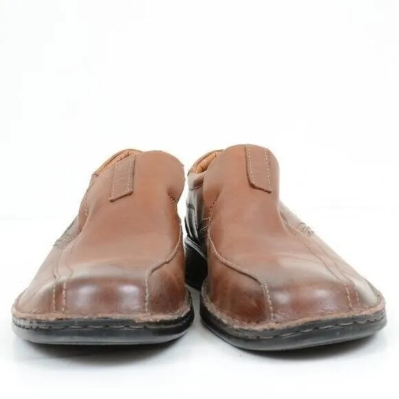 Clarks Men's Escalade Step Loafers Casual Slip On Brown Leather Men's 9.5M