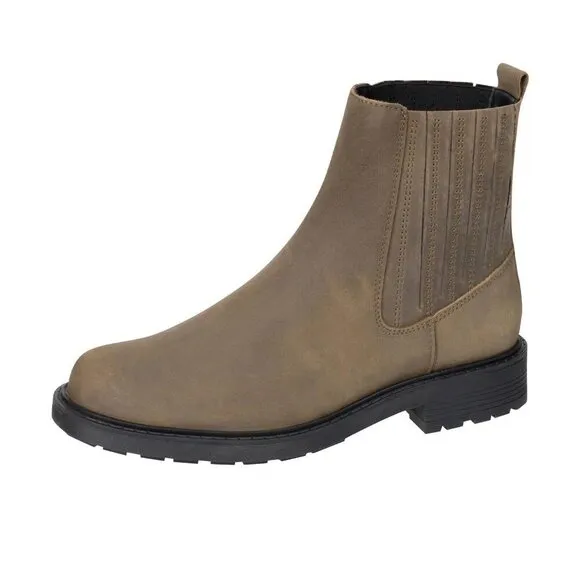 Clarks Orinoco 2 Women's 9 M Leather Boots Womens Dark Olive NEW Pull-On
