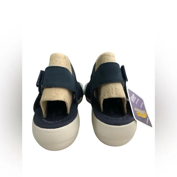 Clarks Women's Alexis Band Sandal, Navy Suede, Size 11
