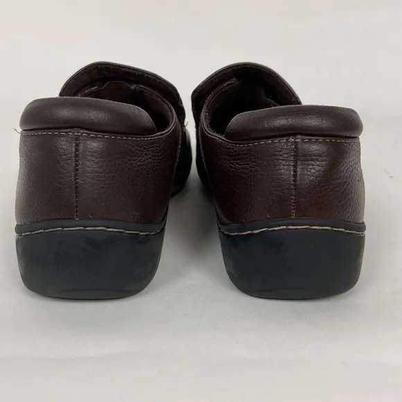 Clarks Womens Cora Poppy Brown Leather Loafers Shoes