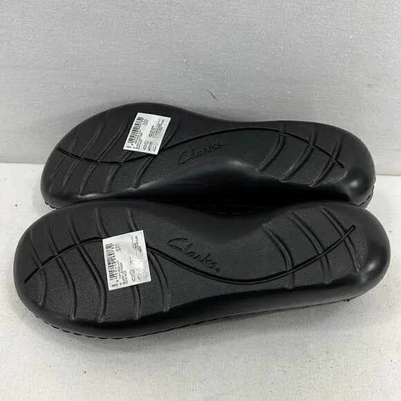 Clarks Ashland Lily Loafers- Black Leather- Size 8 M- NIB