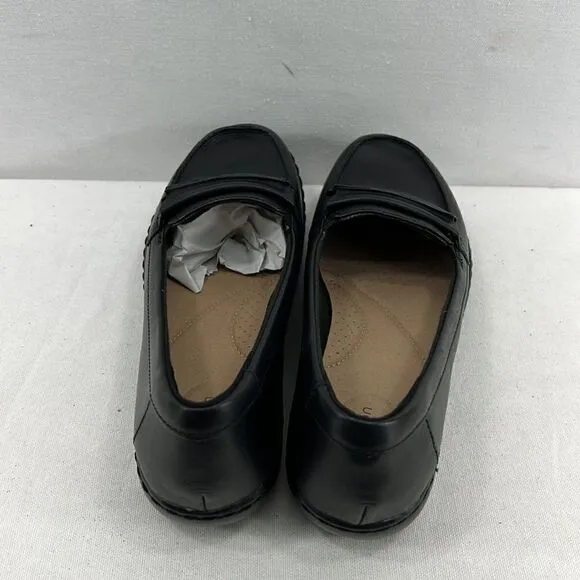 Clarks Ashland Lily Loafers- Black Leather- Size 8 M- NIB