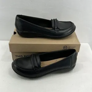 Clarks Ashland Lily Loafers- Black Leather- Size 8 M- NIB