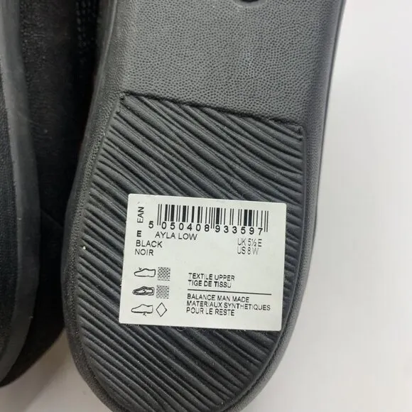 Clarks Ayla Low Slip-On NWOB black flats comfort size 8 Wide E6