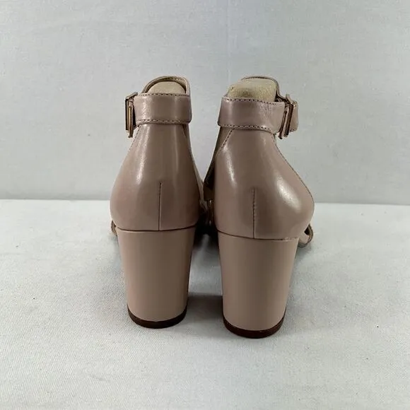 Clarks Jocelynne Cam Heels Dusty Rose Leather size 9 M